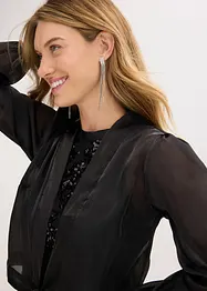 Bolero van fijne tule met strik, bonprix