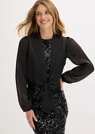 Bolero van fijne tule met strik, bonprix