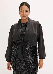 Bolero van fijne tule met strik, bonprix