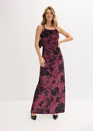 Maxi jurk van glanzend fluweel, bonprix