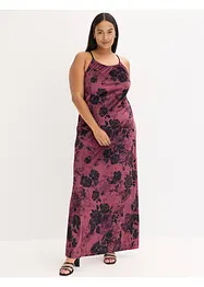 Maxi jurk van glanzend fluweel, bonprix