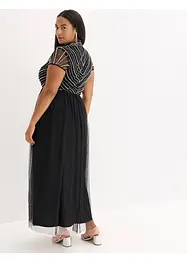 Maxi jurk met parelborduursel, bonprix