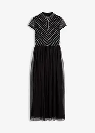 Maxi jurk met parelborduursel, bonprix