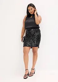 Midi jurk met pailletten, bonprix