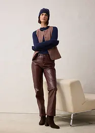 Leren broek van lamsnappa, bonprix