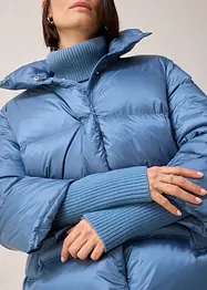 Donsjas met gerecyclede dons en gebreide mouwen, bonprix