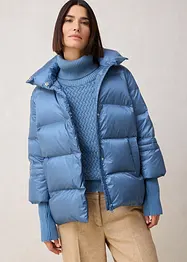 Donsjas met gerecyclede dons en gebreide mouwen, bonprix