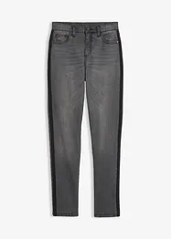 Meisjes thermojeans met jersey voering, mid waist, bonprix