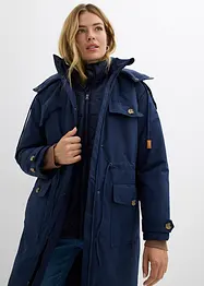 Lange winterjas in layerlook, bonprix