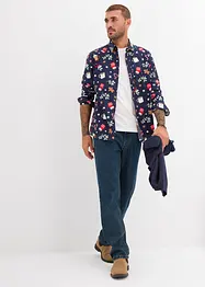 Overhemd van katoen met lange mouwen en een kerstdessin, bonprix