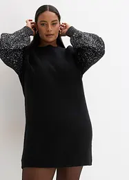 Gebreide jurk met glittereffect, bonprix