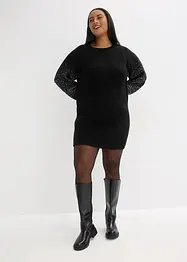Gebreide jurk met glittereffect, bonprix