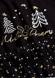 Pyjama van puur katoen met glitterprint, bonprix