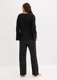 Pyjama van puur katoen met glitterprint, bonprix