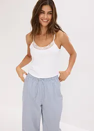 Hemd met biologisch katoen en kant (set van 2), bonprix