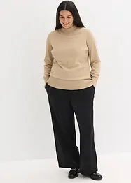 Jersey broek met satijn, bonprix