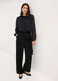 Jumpsuit met chiffon en glitters, bonprix