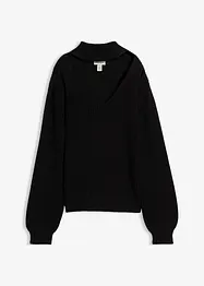 Grof gebreide trui met cut-outs, bonprix