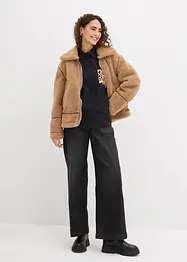 Oversized overhemd met borstzak in contrastkleur, bonprix