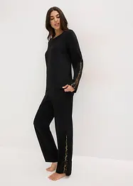 Pyjama met delicate glitterkant, bonprix