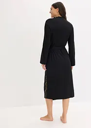 Kimono badjas met delicate glitterkant, bonprix