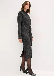 Gebreide jurk met pailletten, bonprix