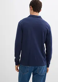 Poloshirt met lange mouwen van biologisch katoen, bonprix