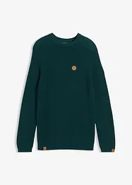 Trui met ronde hals van een zachte katoenmix, bonprix