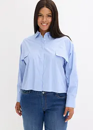 Oversized blouse van katoenmix, bonprix