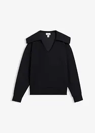 Sweater met een brede kraag in een viscosemix, bonprix