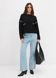 Grof gebreide trui met kabelpatroon, bonprix