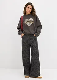 Oversized sweater van katoenmix, bonprix