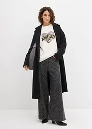 Oversized sweater van katoenmix, bonprix