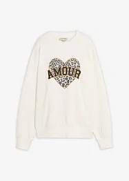 Oversized sweater van katoenmix, bonprix