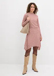 Kanten jurk met puntige onderrand, bonprix