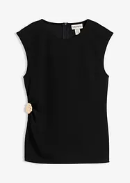 Top van crêpe met decoratieve gesp, bonprix