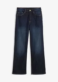Wide leg thermojeans met jersey voering, mid waist, bonprix