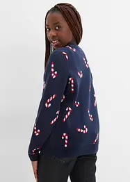 Fijngebreide trui met een kerstmotief, bonprix