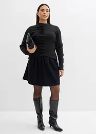 Bandplooirok in een licht glanzende viscosemix, bonprix