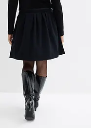 Bandplooirok in een licht glanzende viscosemix, bonprix