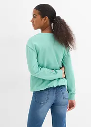 Sweater met ballonzoom van puur biologisch katoen, bonprix