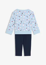 Sweater en kruiplegging van puur biologisch katoen (2-dlg. set), bonprix