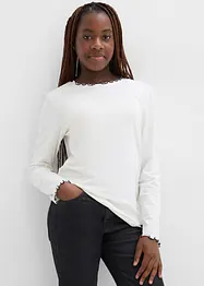 Longsleeve in een elastische biologische katoenmix  (set van 2), bonprix