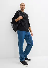 Zachte fleece trui met capuchon, bonprix