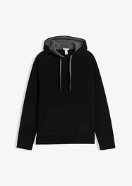 Zachte fleece trui met capuchon, bonprix