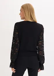 Longsleeve met kant, bonprix