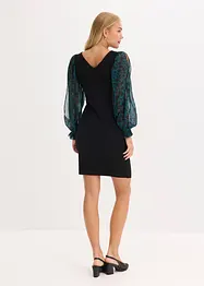 Aansluitende mini-jurk met cut-outs aan de mouwen, bonprix