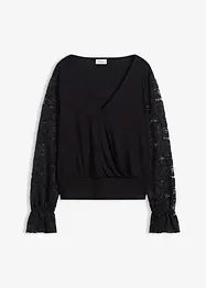 Longsleeve met kant, bonprix