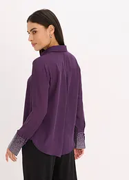 Overhemdblouse met glittersteentjes, bonprix