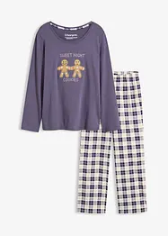 Pyjama met flanellen broek, bonprix